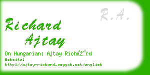 richard ajtay business card